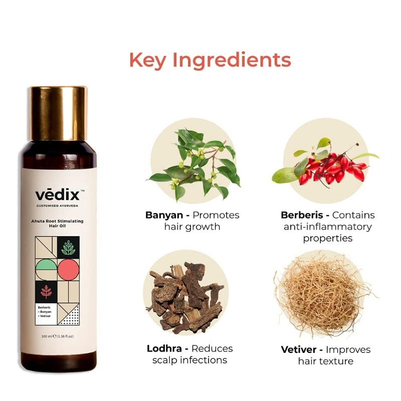 Buy Vedix Ahuta Hair Oil Normal-Oily Scalp Straight Hair 100ml | Health & Glow Buy Vedix Ahuta Hair Oil Normal-Oily Scalp Straight Hair 100ml | Health & Glow