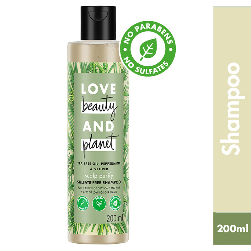 Love Beauty & Planet Tea Tree Oil Peppermint And Vetiver Shampoo 200ml