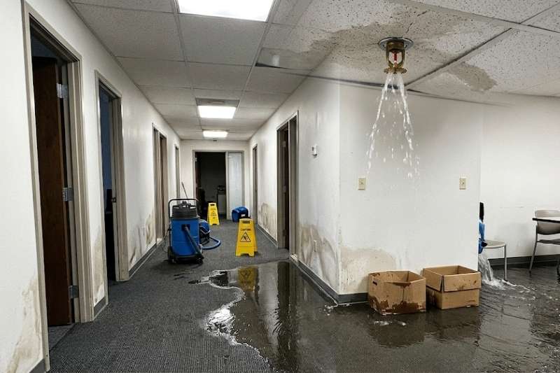 Fire Sprinkler Water Damage Cleanup in Caputa, SD