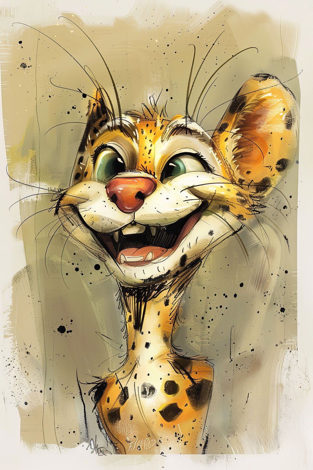 Konten Cheetah Surprised Expression