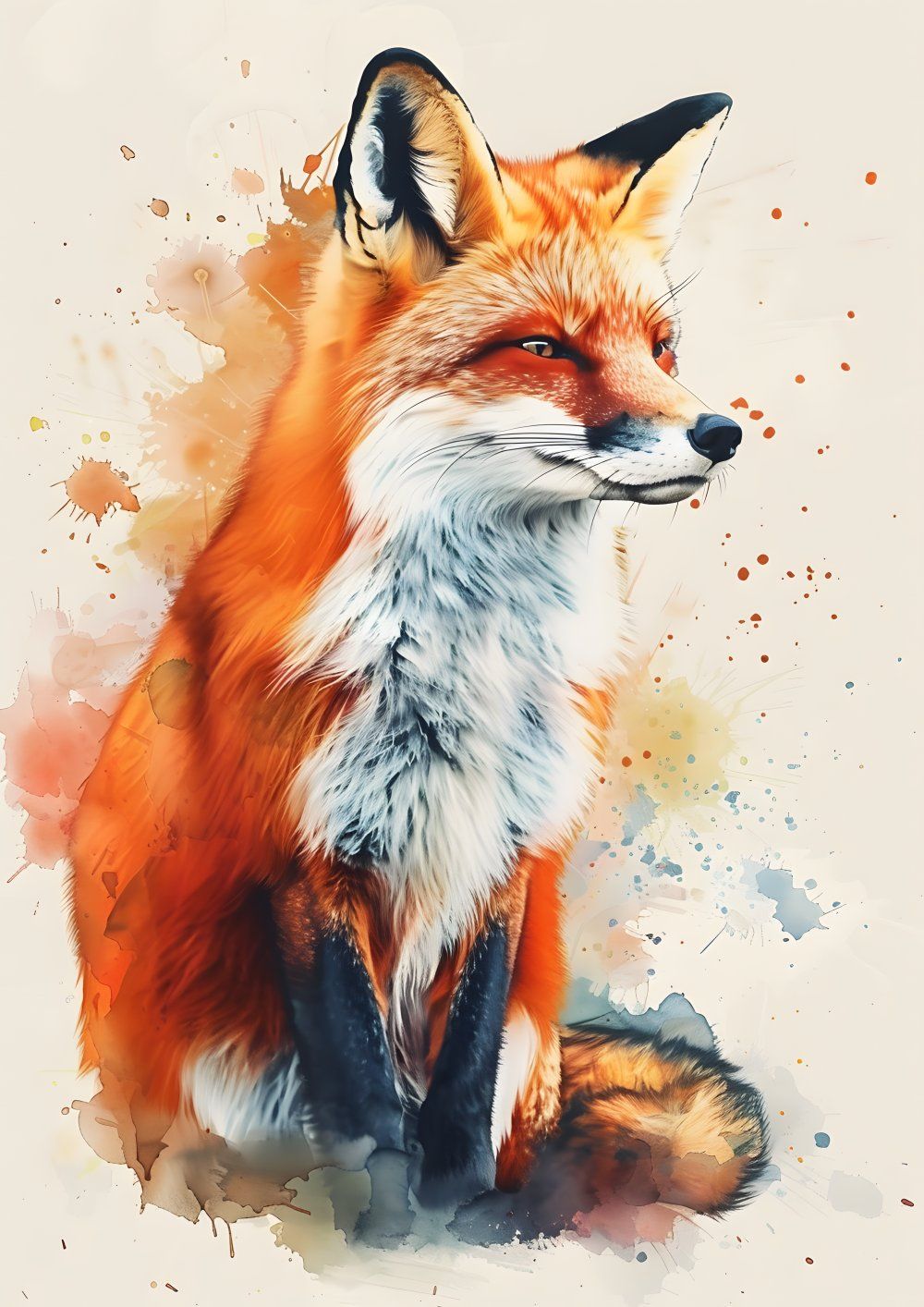 Konten Fox Merah dengan Warna Lainnya