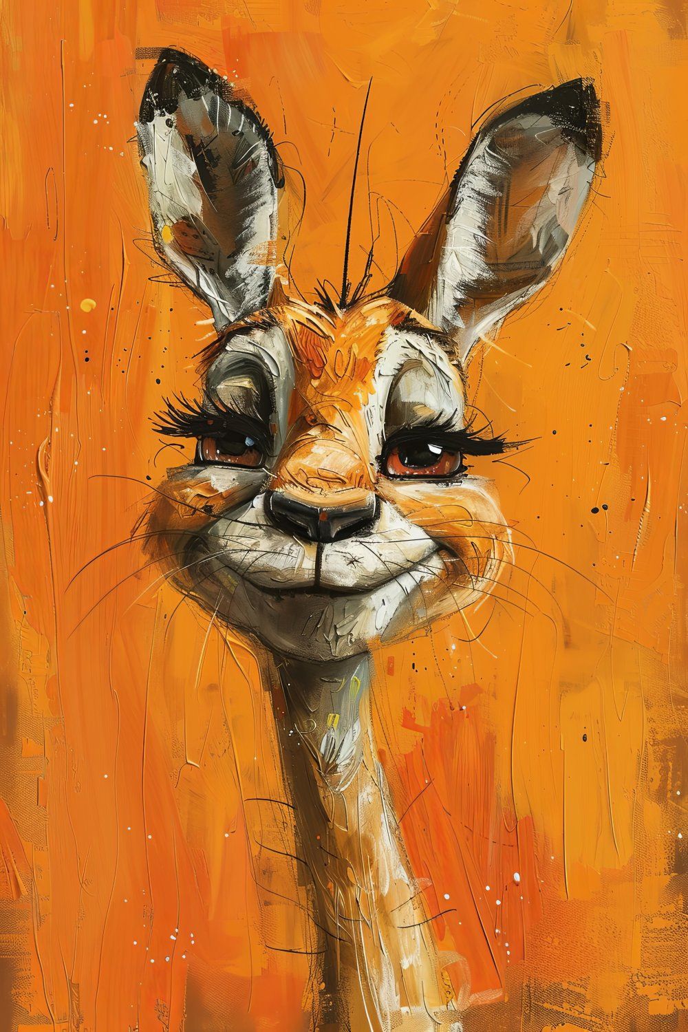 Konten Giraffa dengan Warna Orange