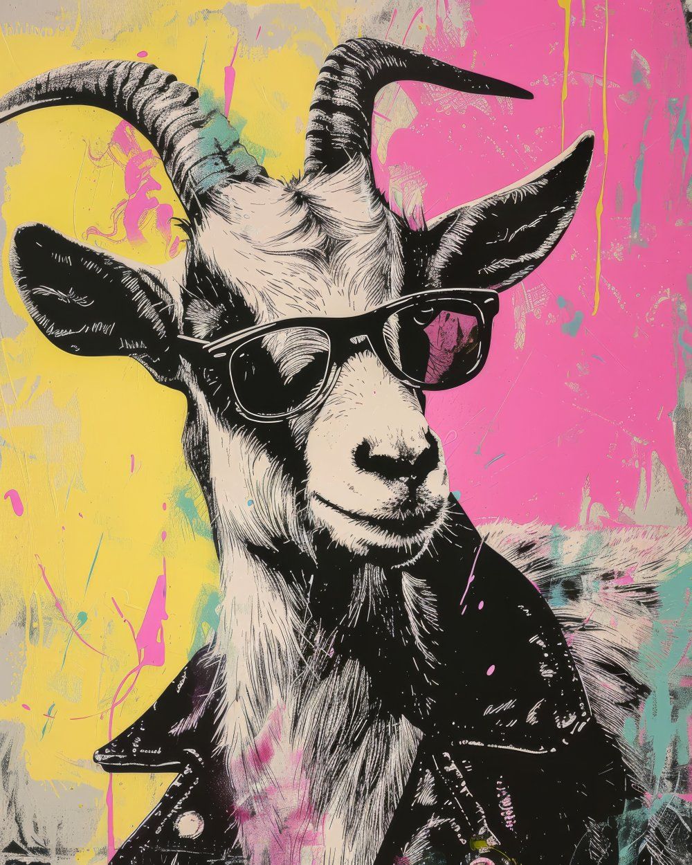 Konten Goat dengan Aksesori