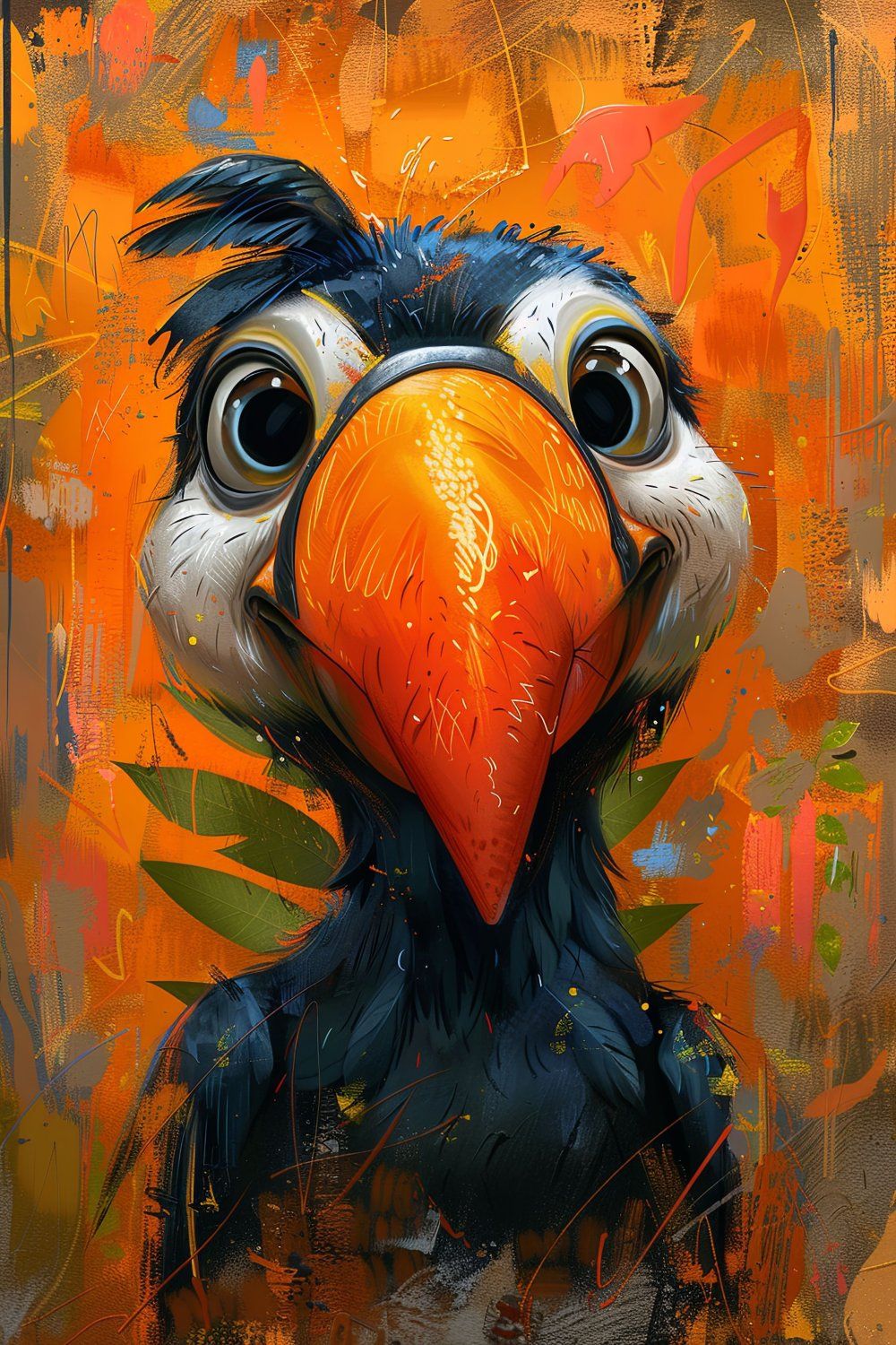 Konten Parrot dengan Plumage Warna