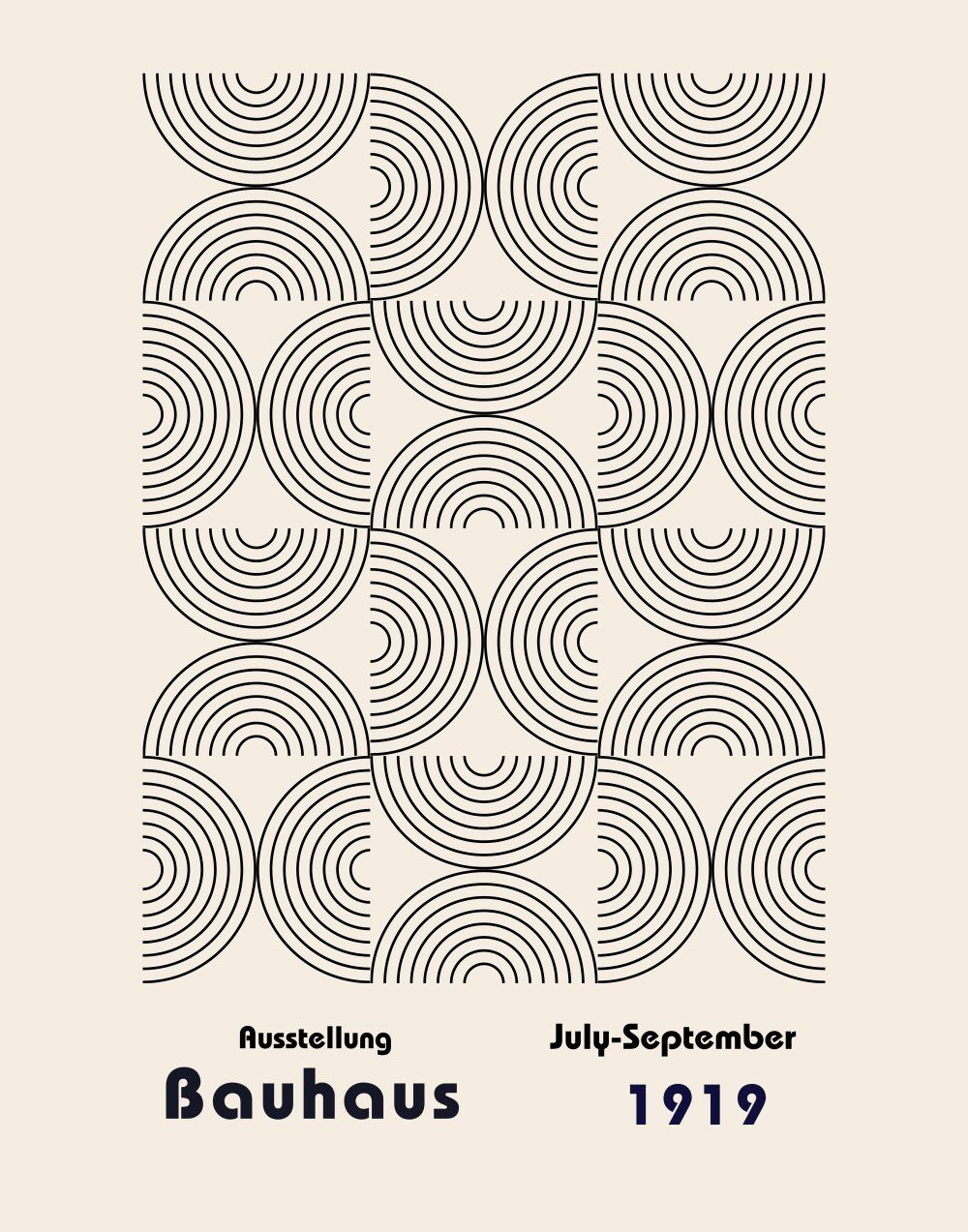 Konten Poster Bauhaus 1919