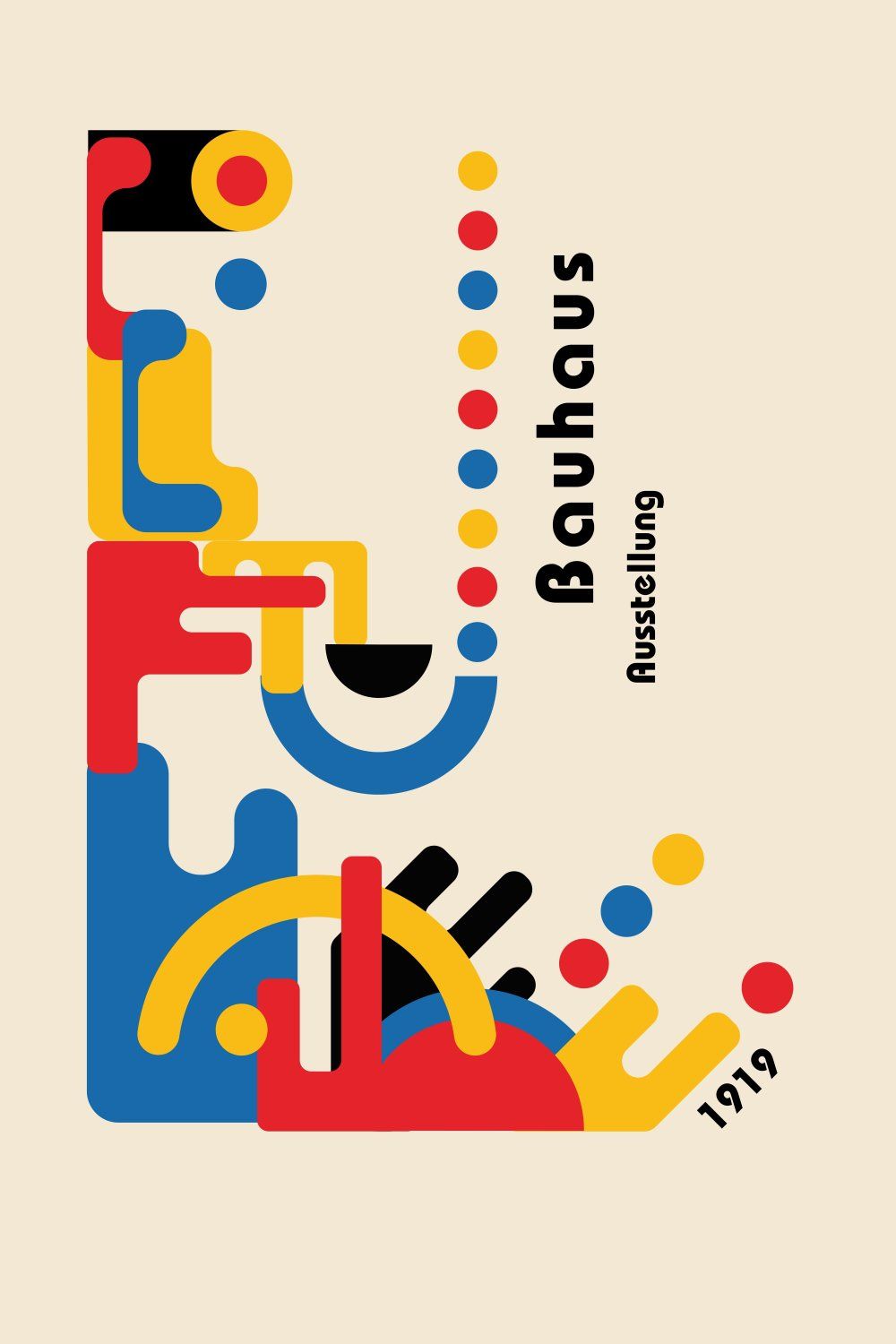 Konten Poster Bauhaus 1919