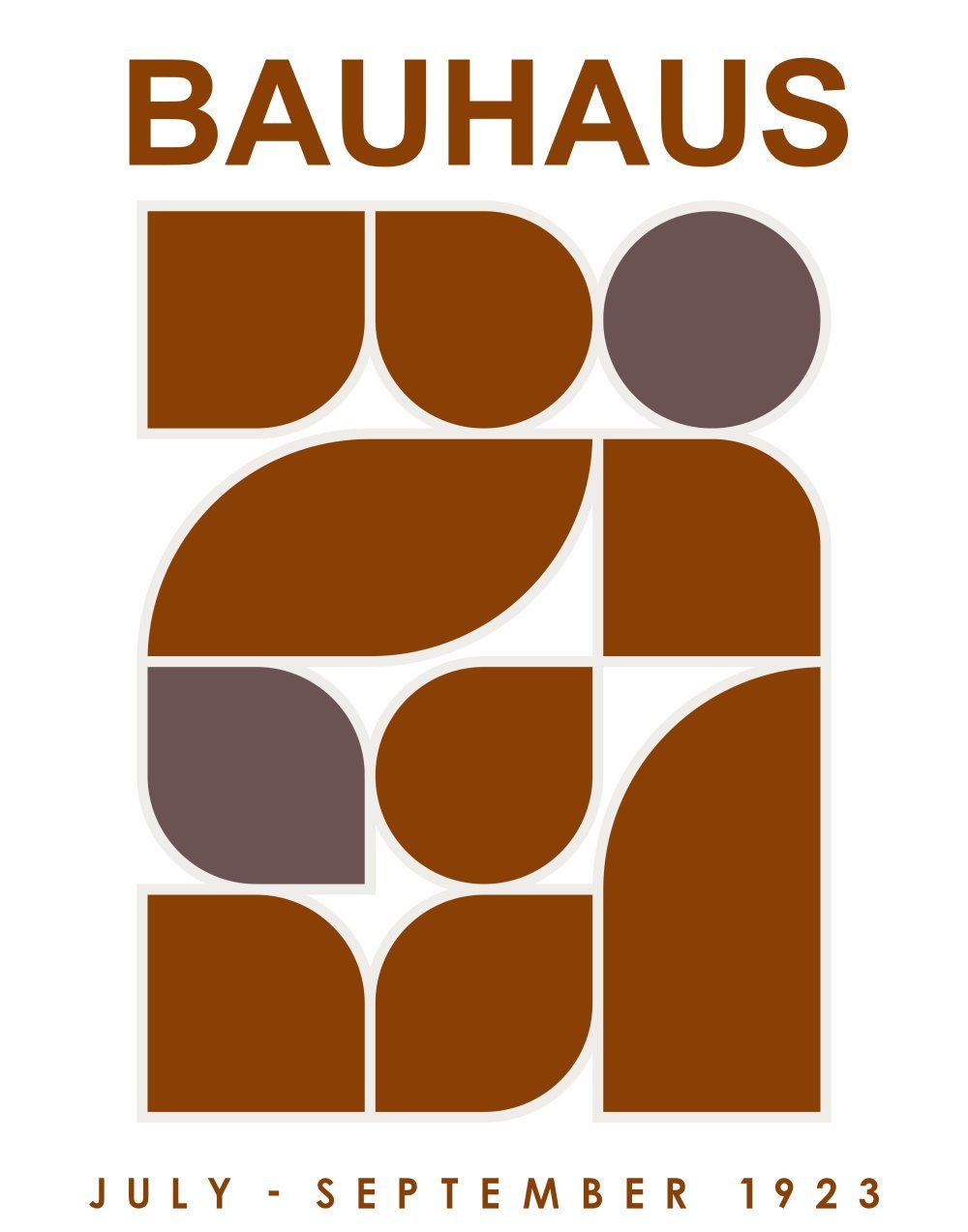 Konten Poster Bauhaus dengan Desain Modern dan Warna Terbatas