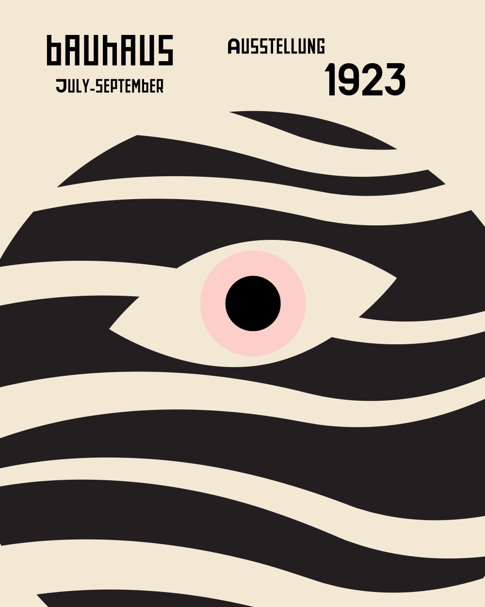 Konten Poster Zebra dengan Mata Tertutup