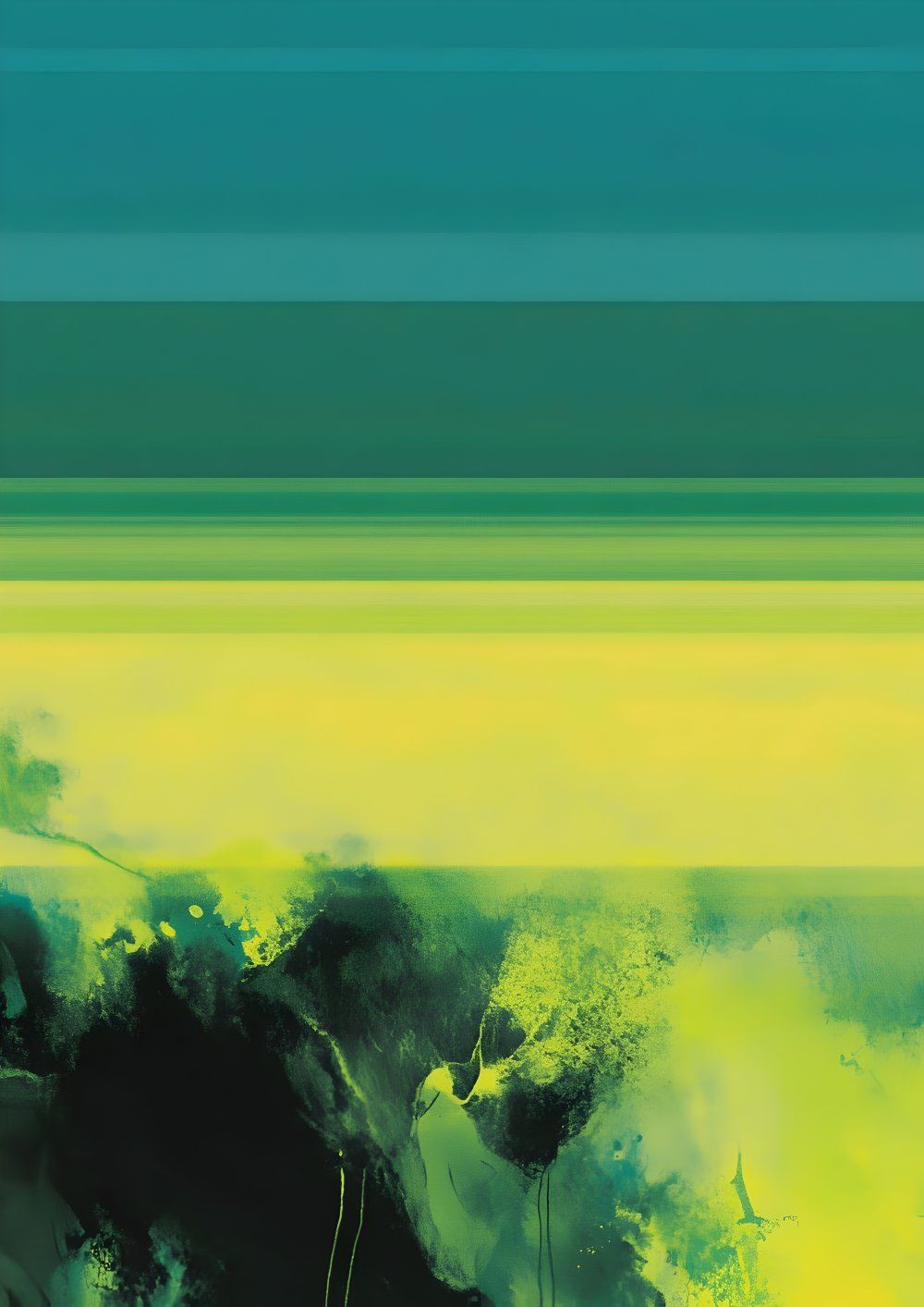 Konten Warna Gradasi Hijau dan Kuning