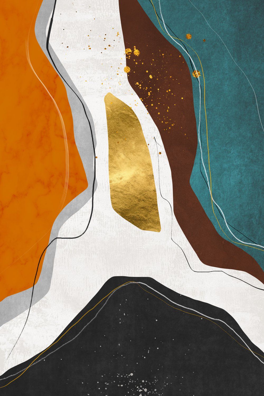 Konten Abstract Geometric Mountains