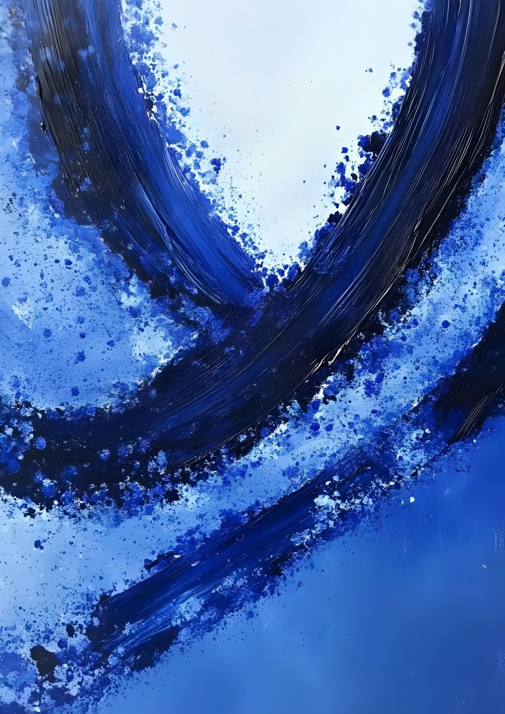 Konten Gelombang Biru dengan Pelupusan Hitam