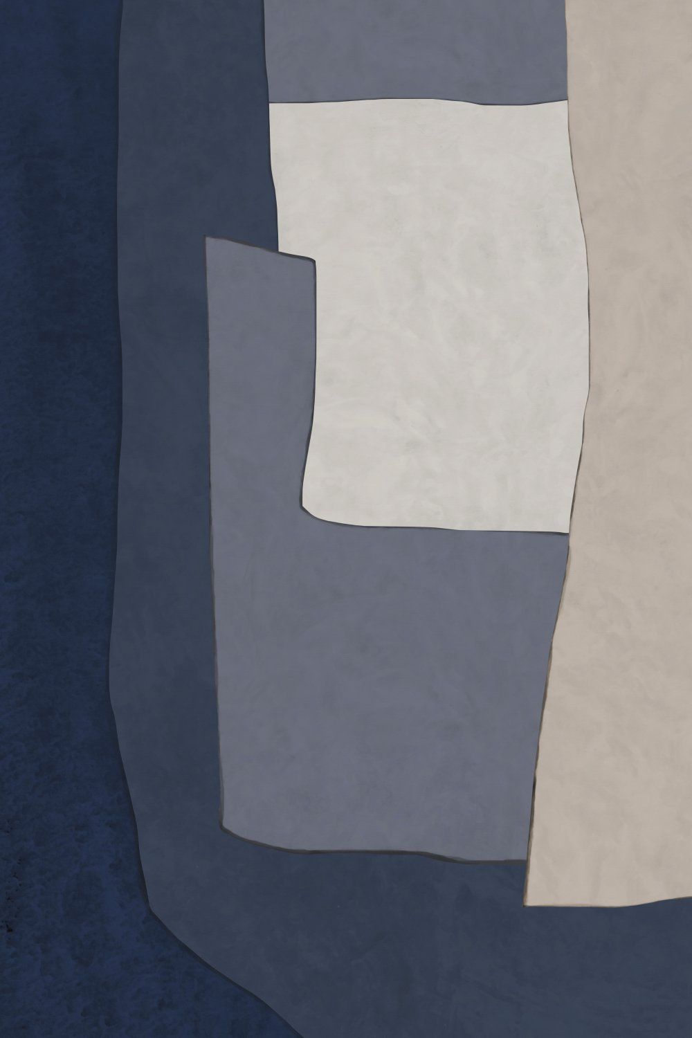 Konten Karya Senabstrat Biru Putih
