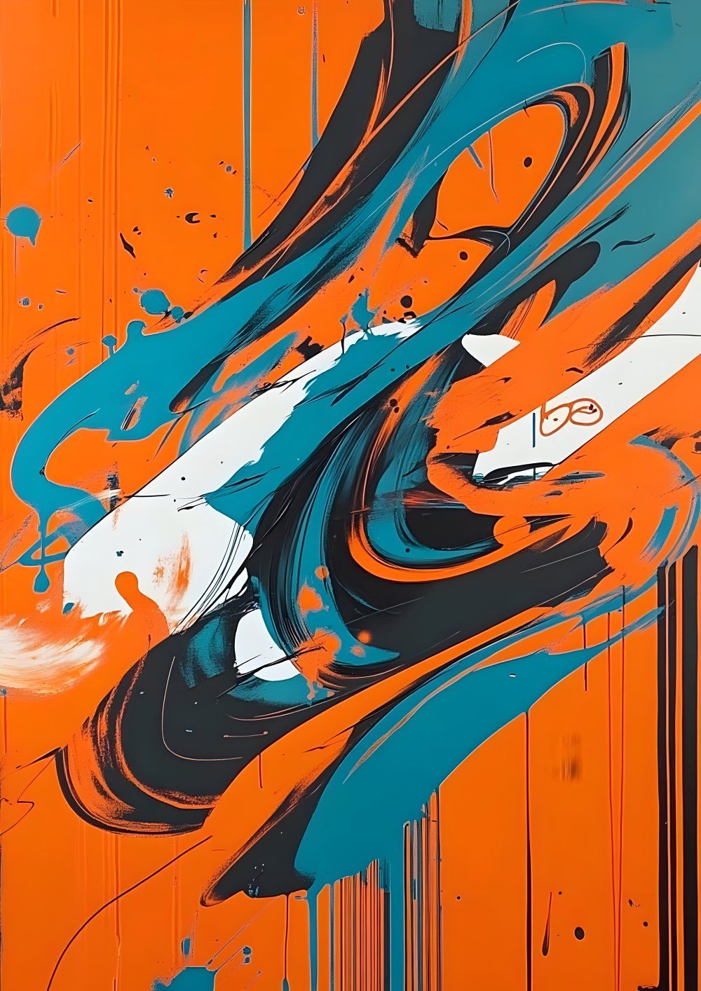 Konten Kontak Abstrak Orange
