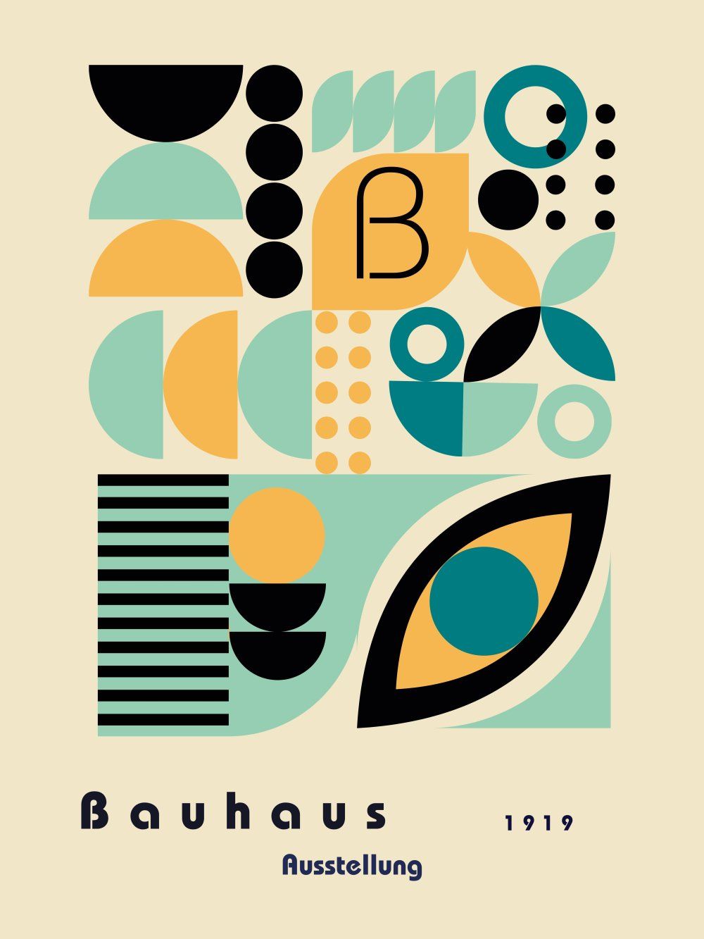 Konten Poster Bauhaus 1919