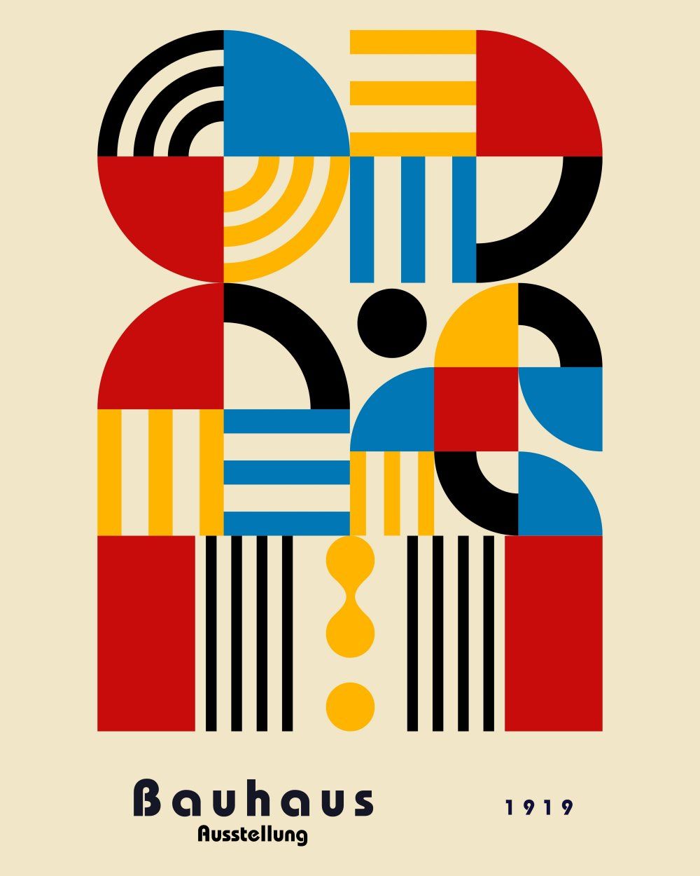 Konten Poster Bauhaus 1919