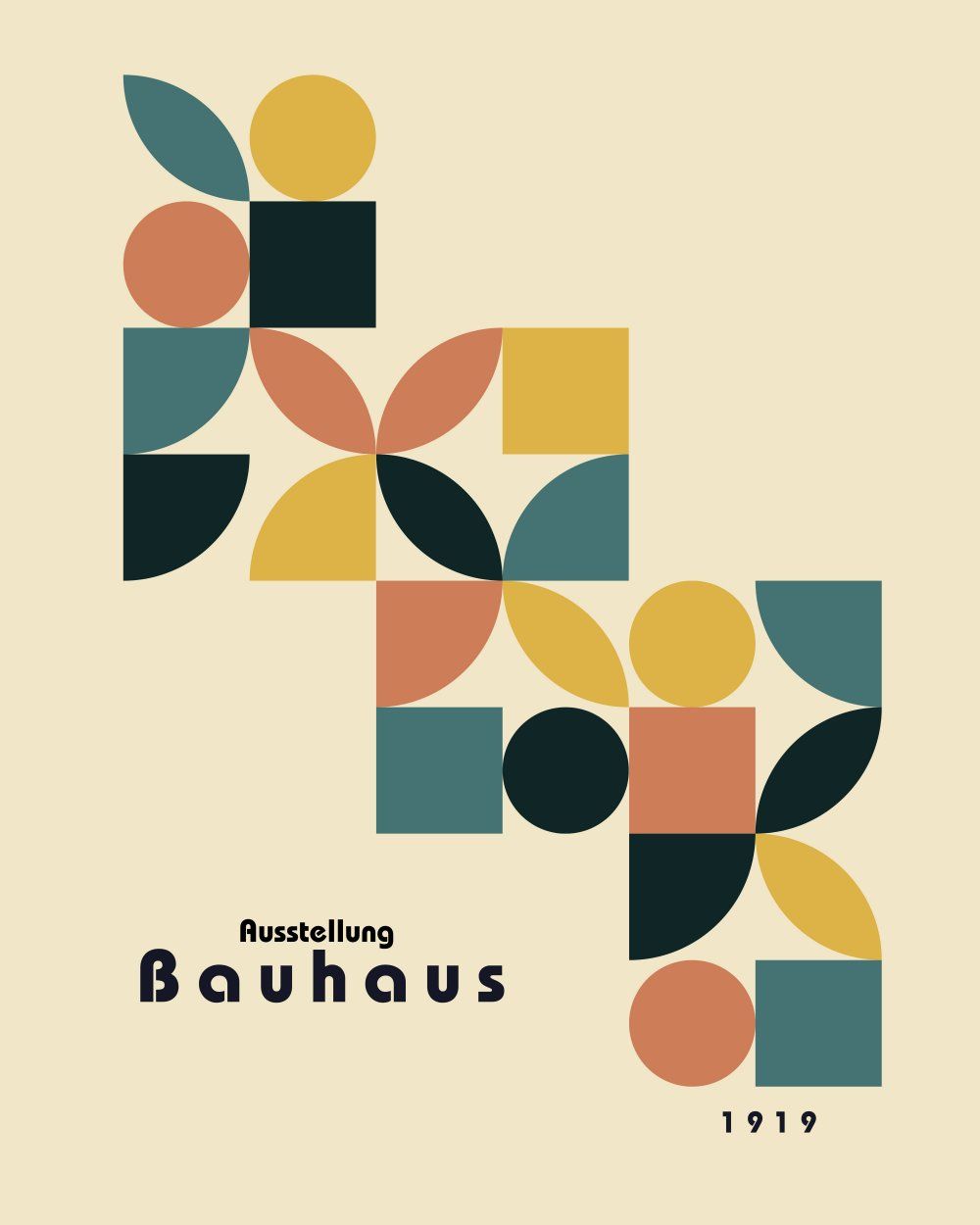 Konten Poster Bauhaus 1919