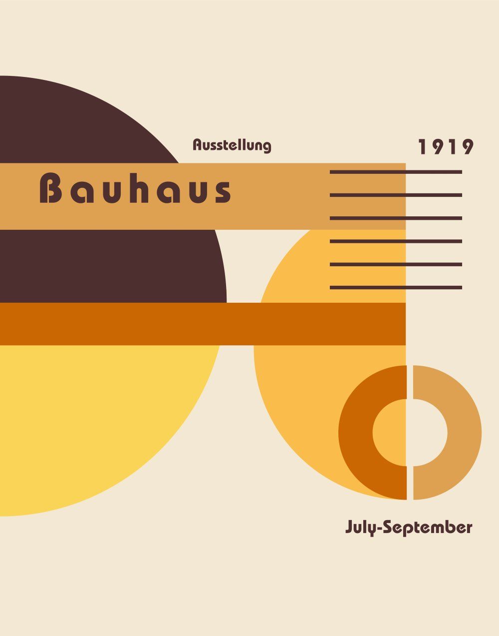 Konten Poster Bauhaus 1919 Rustenberg
