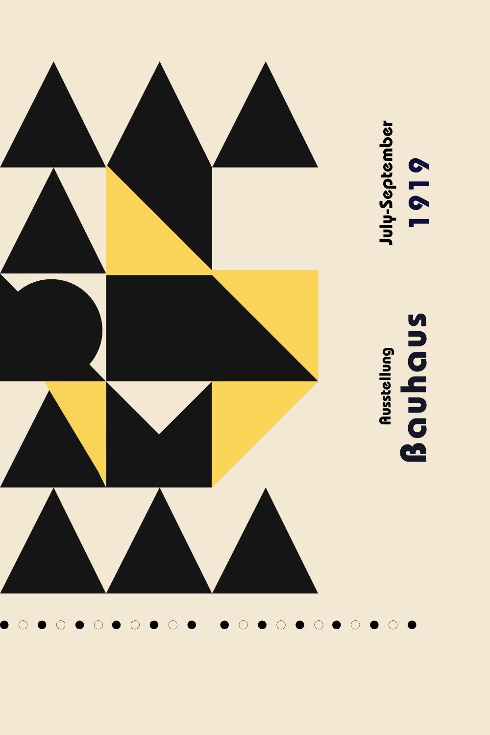 Konten Poster Bauhaus dengan Desain Geometri