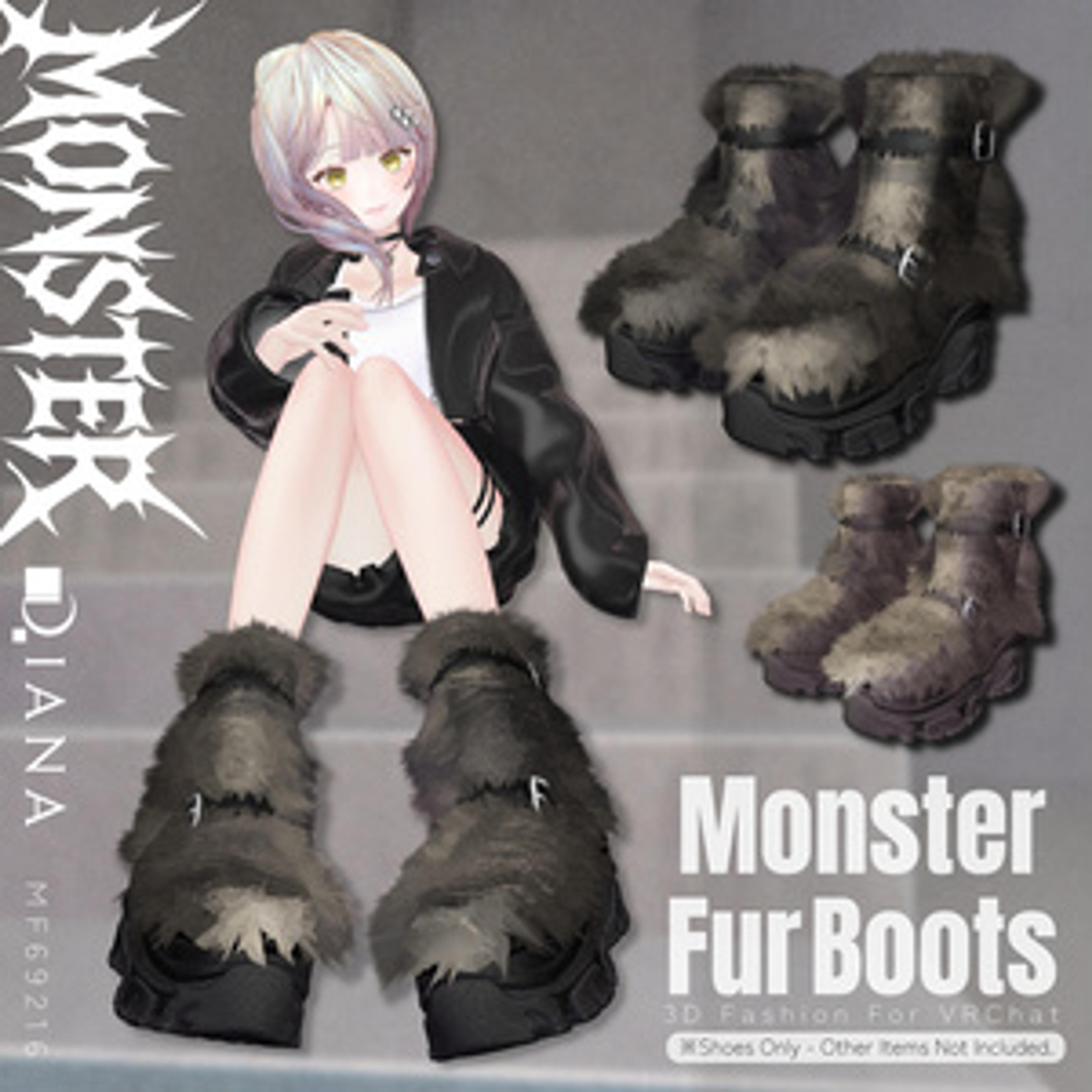 【Vketコラボ】モンスターファーブーツ-MONSTER FUR BOOTS【18アバター対応】