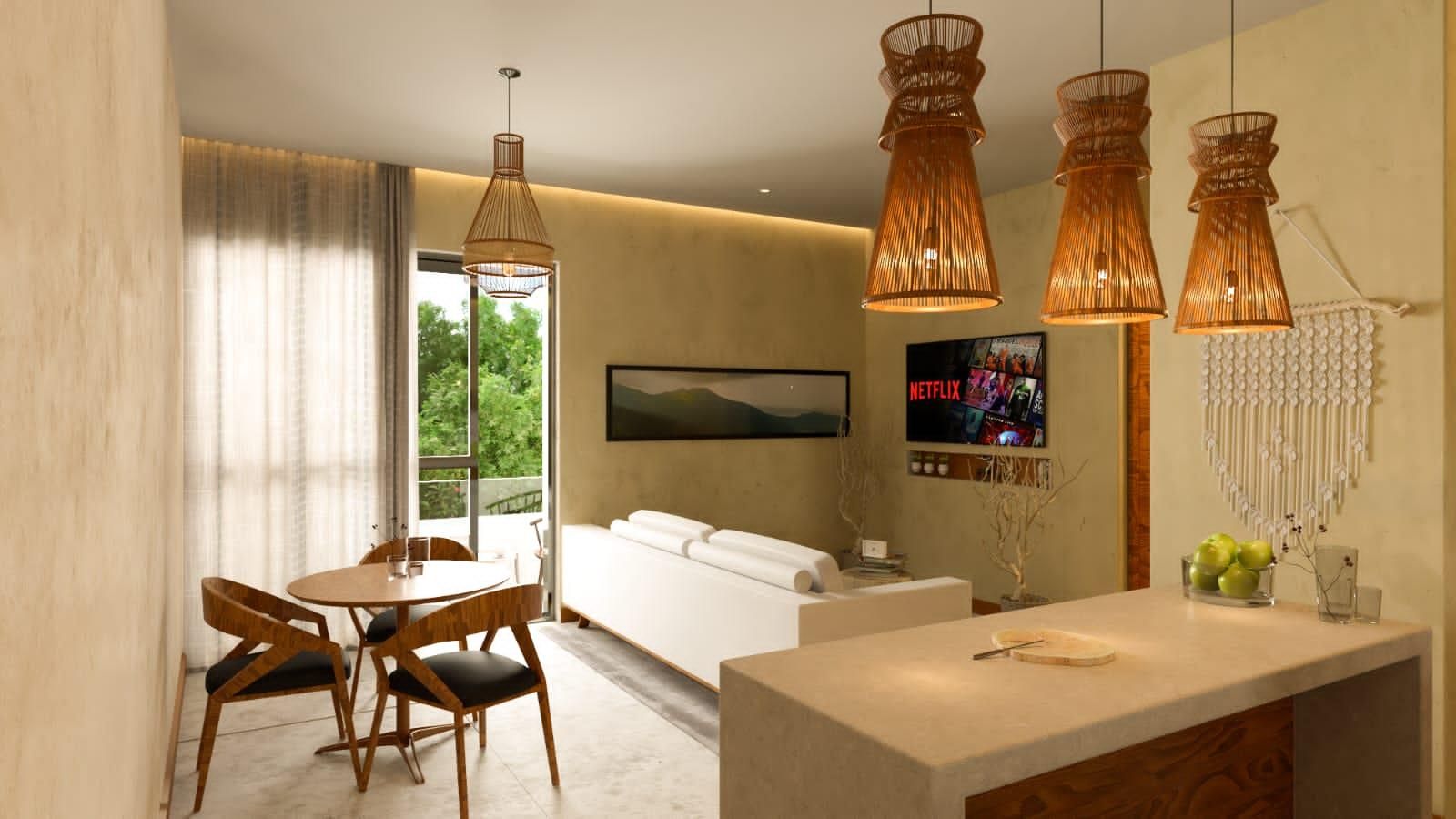 1BR 1BA, Apartment with Garden, Monarca 28 Beach Town, Playa del Carmen