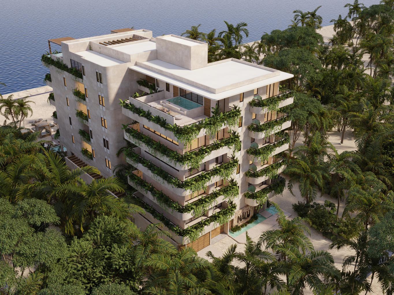 3BR 3BA PH Ocean View. Nalu Luxury beachfront Residences, Puerto Morelos
