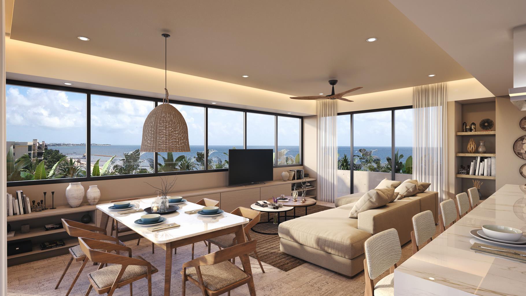 3BR 3BA PH Ocean View. Nalu Luxury beachfront Residences, Puerto Morelos
