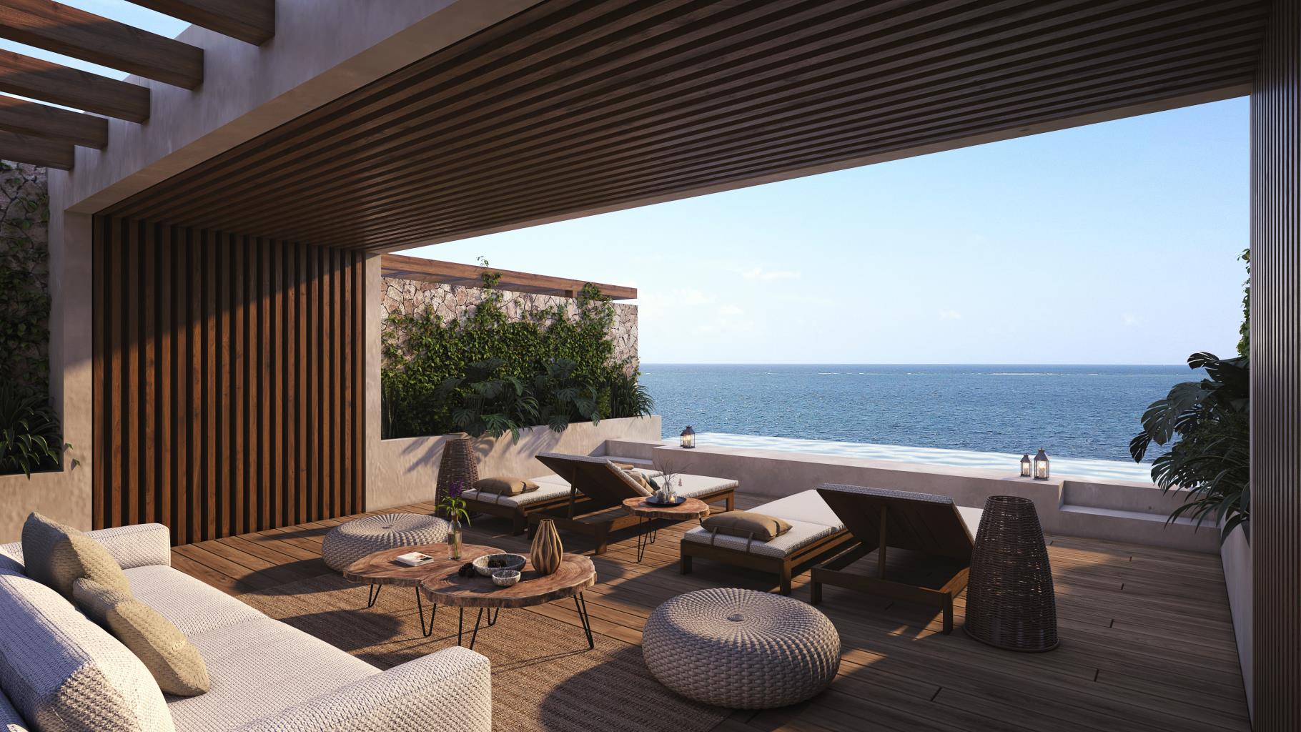 3BR 3BA PH Ocean View. Nalu Luxury beachfront Residences, Puerto Morelos