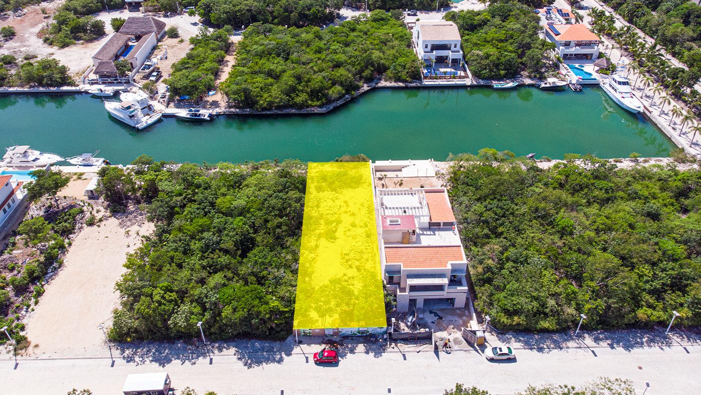 8,073 sqft marina front lot, Puerto Aventuras