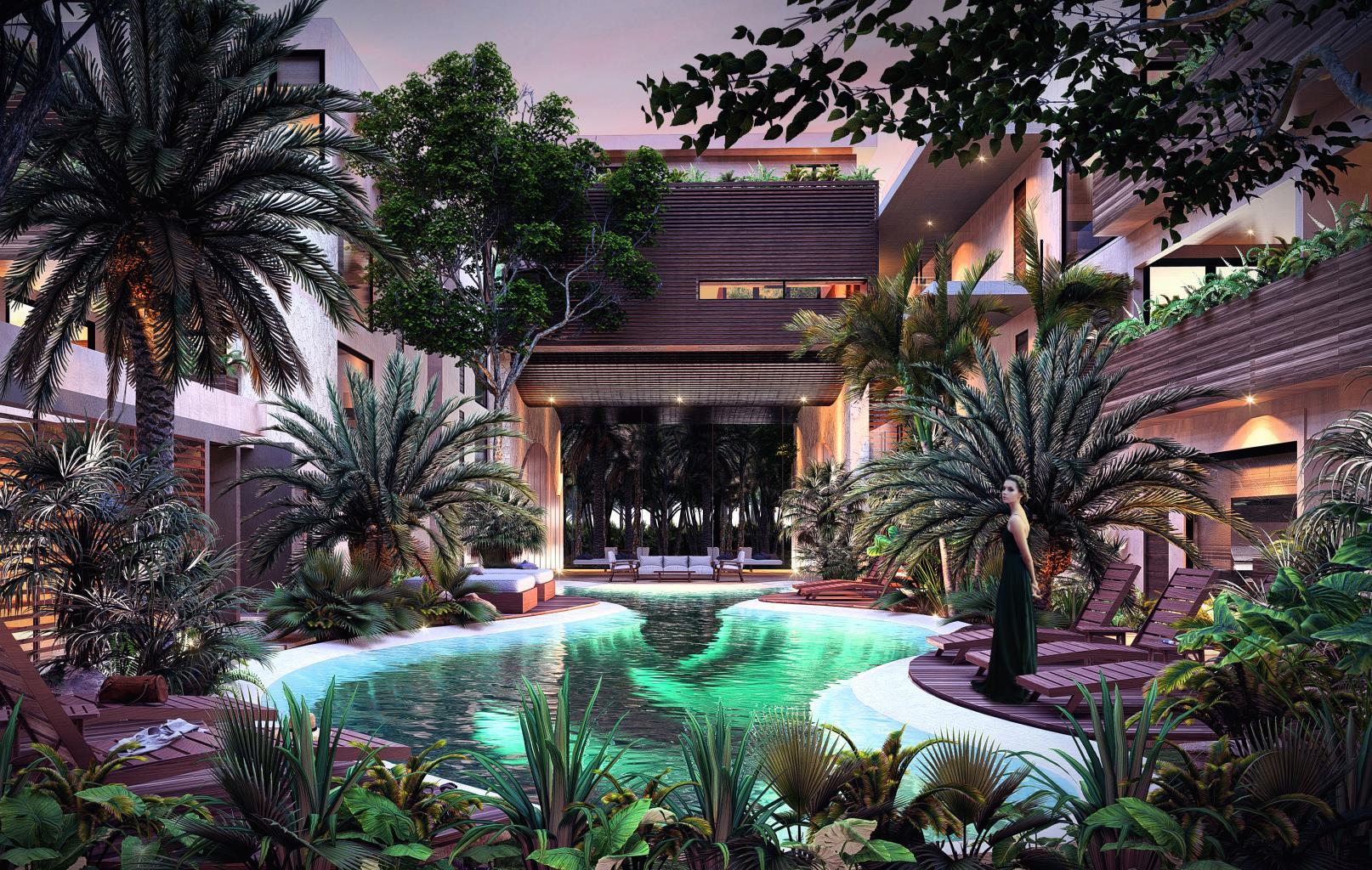 4BR 4BA apartment, Motmot, aldea Zama, Tulum