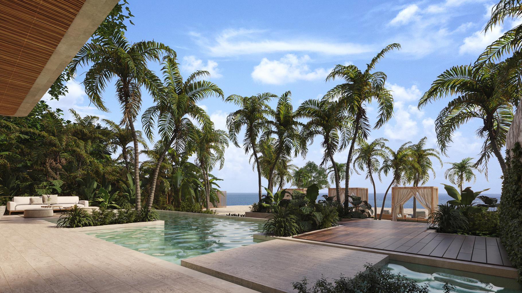 3BR 3BA PH Ocean View. Nalu Luxury beachfront Residences, Puerto Morelos