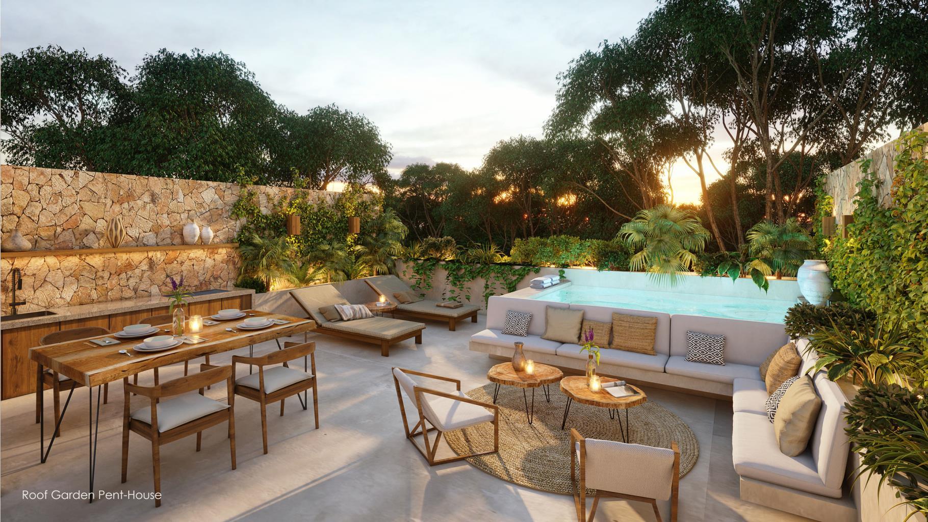 1BR 1BA Garden Apartment with pool, Nequen Kukulkan, Tulum