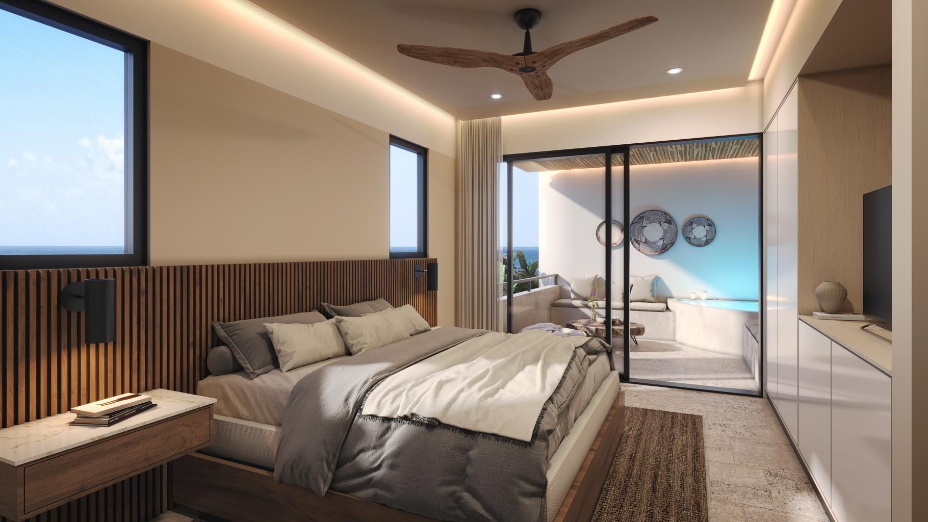 3BR 3BA PH Ocean View. Nalu Luxury beachfront Residences, Puerto Morelos