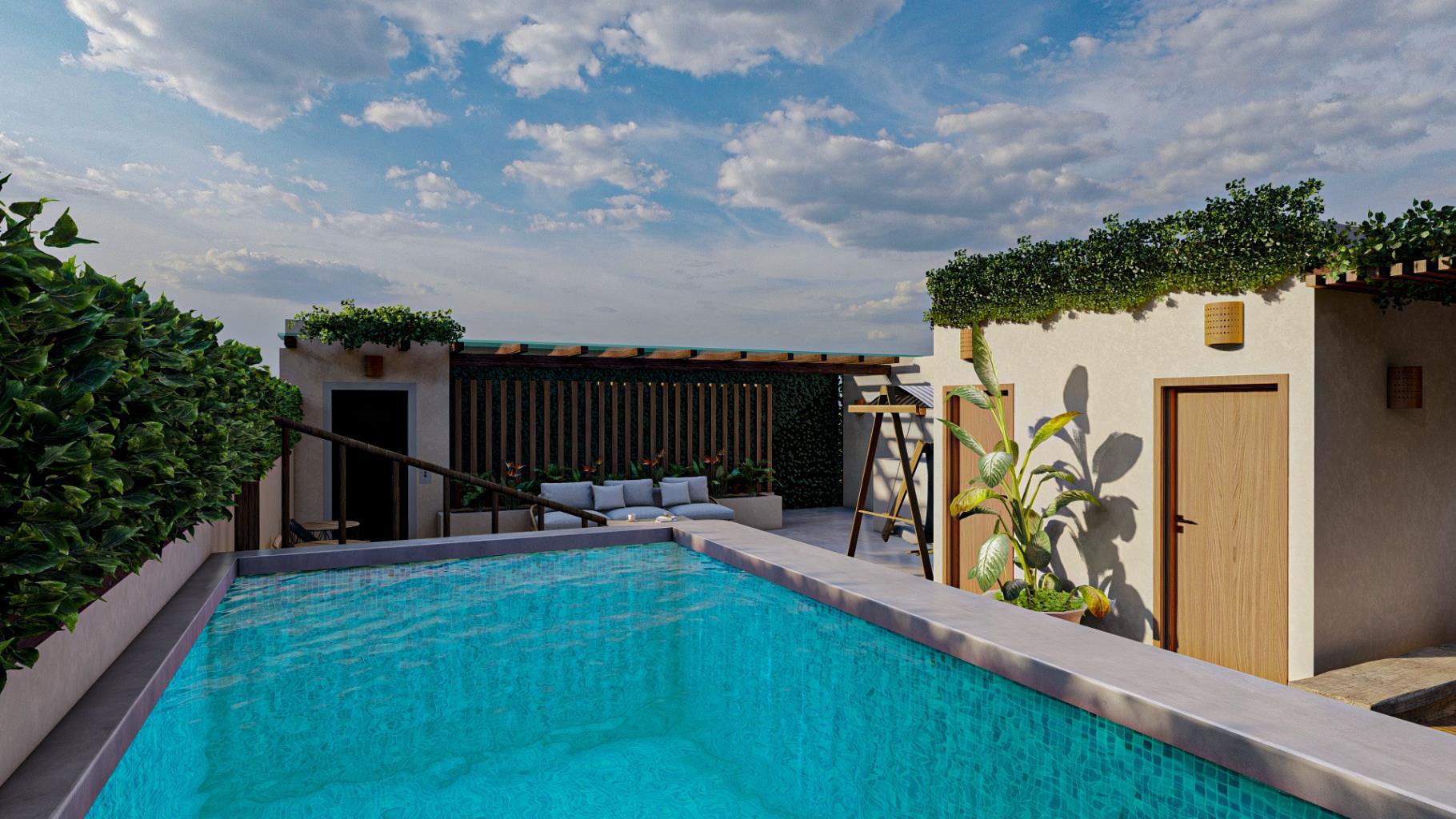 1BR 1BA Garden Loft with pool, Suku`un, Tulum