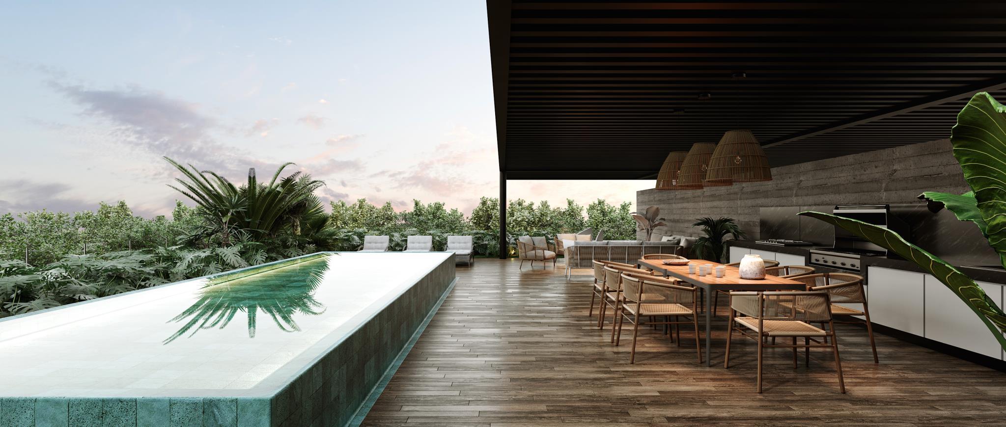 2BR 2BA, Luxury Apartment With Terrace, Uma, Playa del Carmen