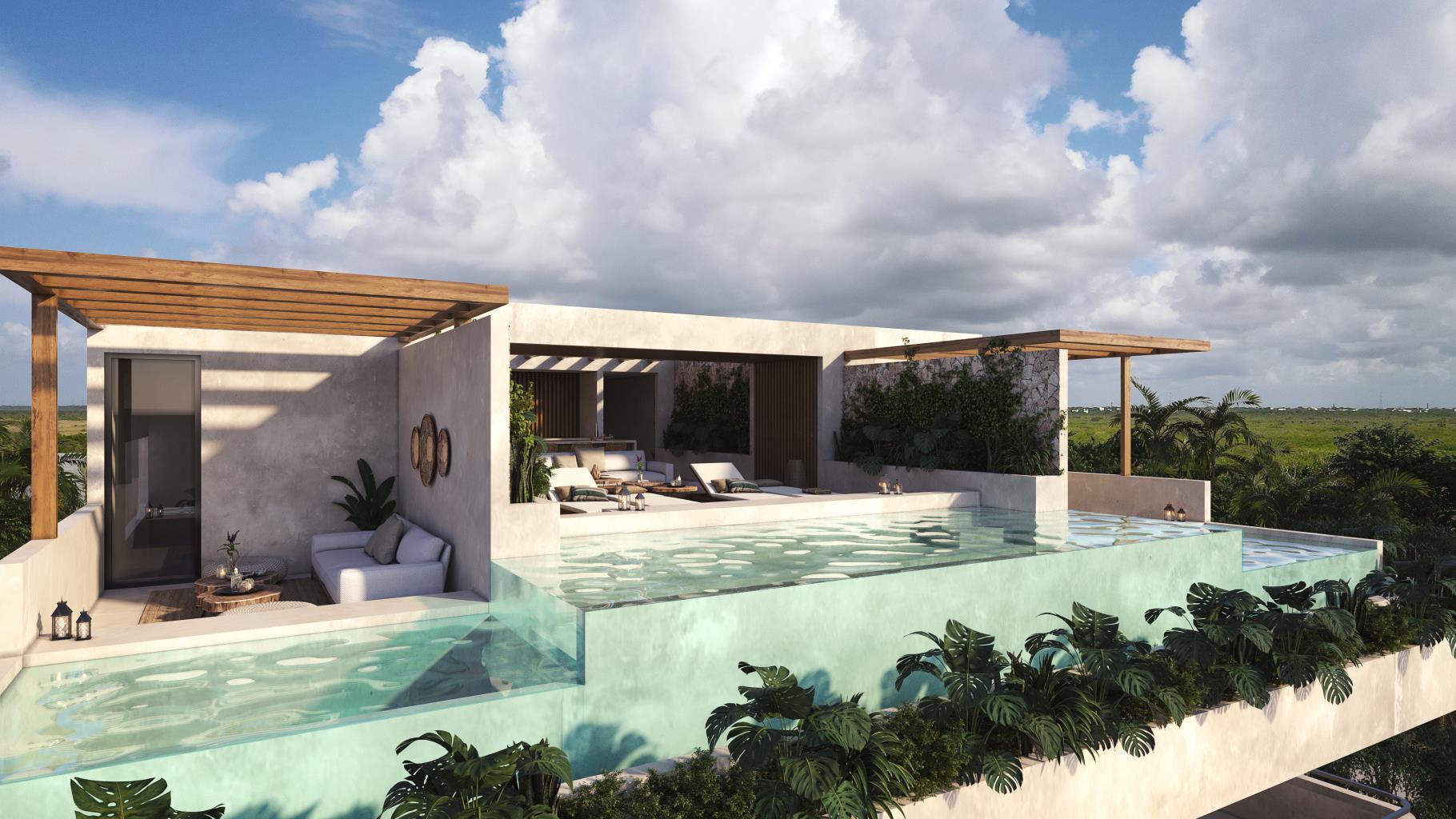 3BR 3BA PH Ocean View. Nalu Luxury beachfront Residences, Puerto Morelos
