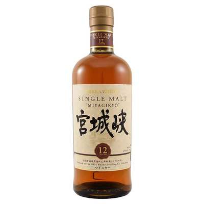 一瓶宮城峽12年單一麥芽威士忌的產品照片