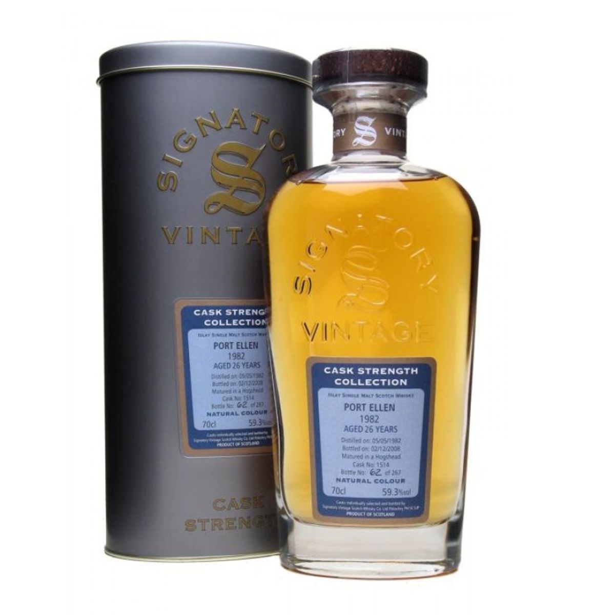 Signatory 獨立裝瓶 Port Ellen 威士忌正面酒標