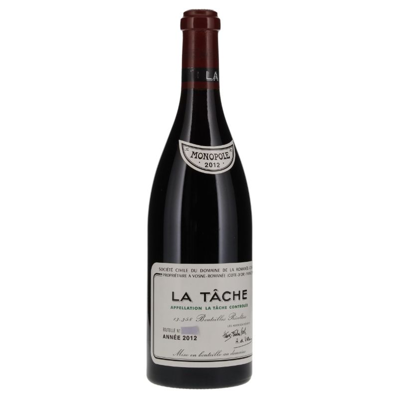 2012年份La Tâche紅酒瓶身特寫