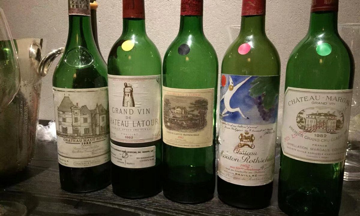 1982年拉菲、木桐、拉圖、瑪歌、侯伯王的產區、成熟風格與估值因素圖解