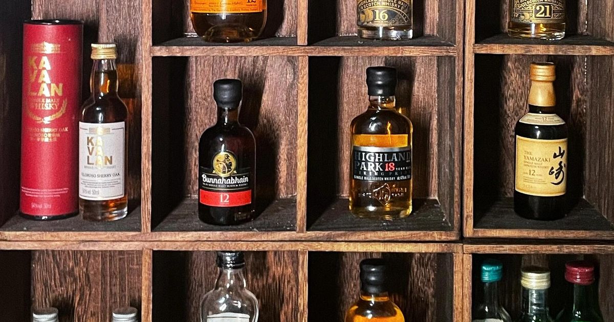 5cl 品牌小酒辦與 3cl 商業品飲裝的單瓶容量及套裝總量對照