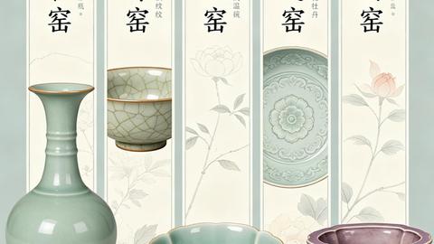 汝窯天青釉、官窯紫口鐵足、哥窯金絲鐵線與古董青瓷回收鑑定主題視覺