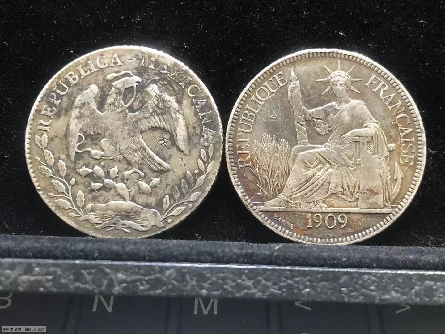 國外老銀幣 - 墨西哥鷹洋/英國站洋