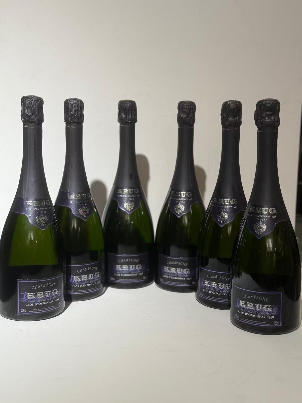 Krug Vintage、Collection、Clos du Mesnil 與 Clos d’Ambonnay 酒標對照
