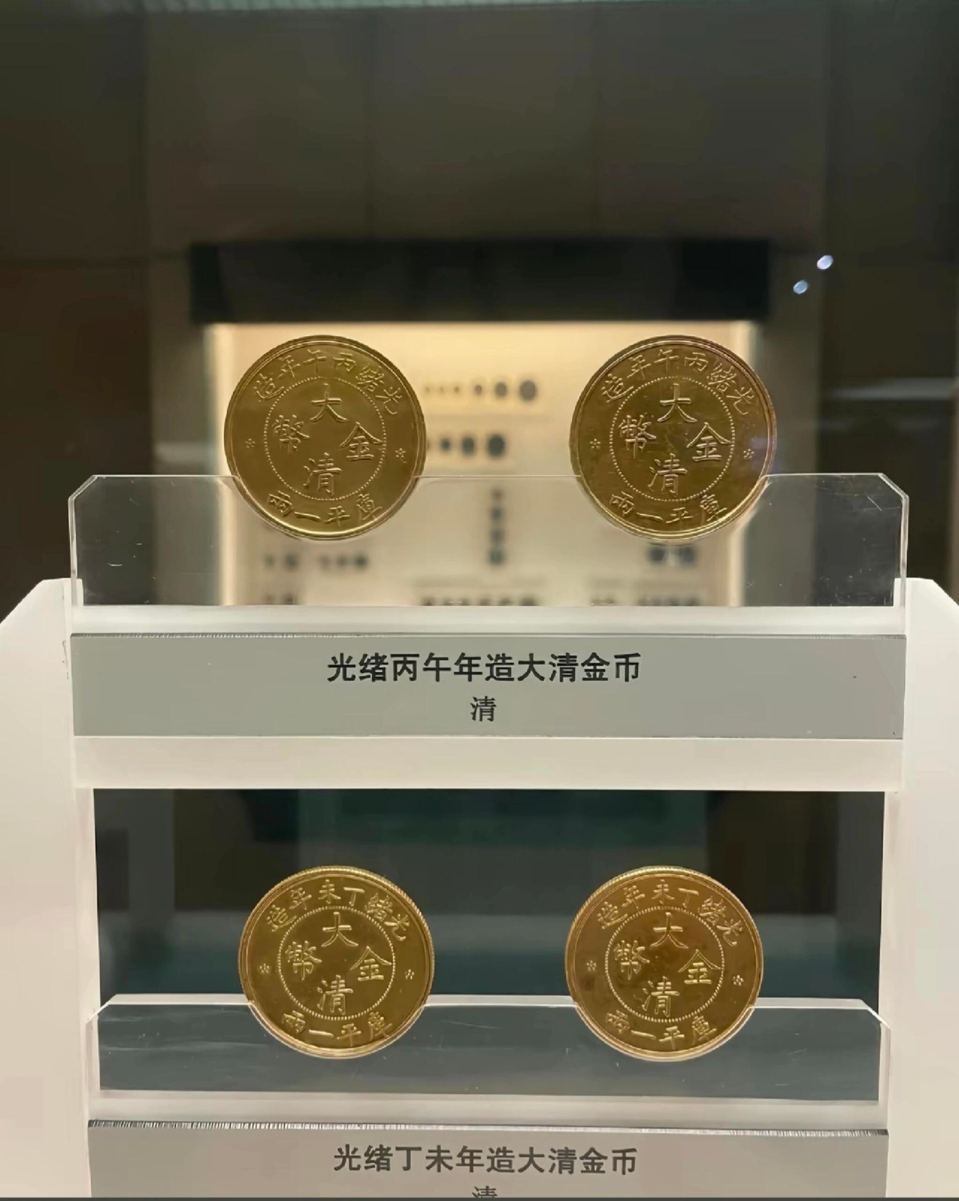 清朝大清金幣丙午與丁未樣幣主題示意圖