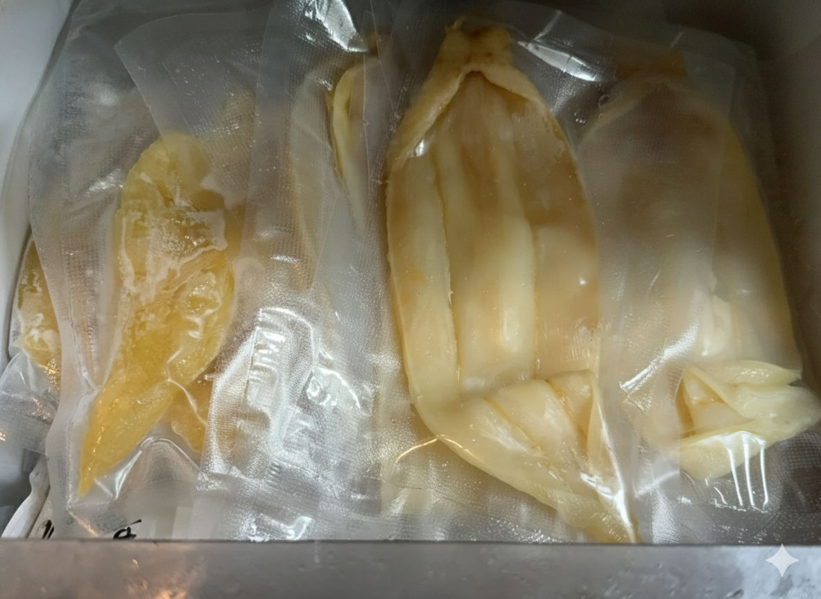 冷凍儲存以防止海味受潮