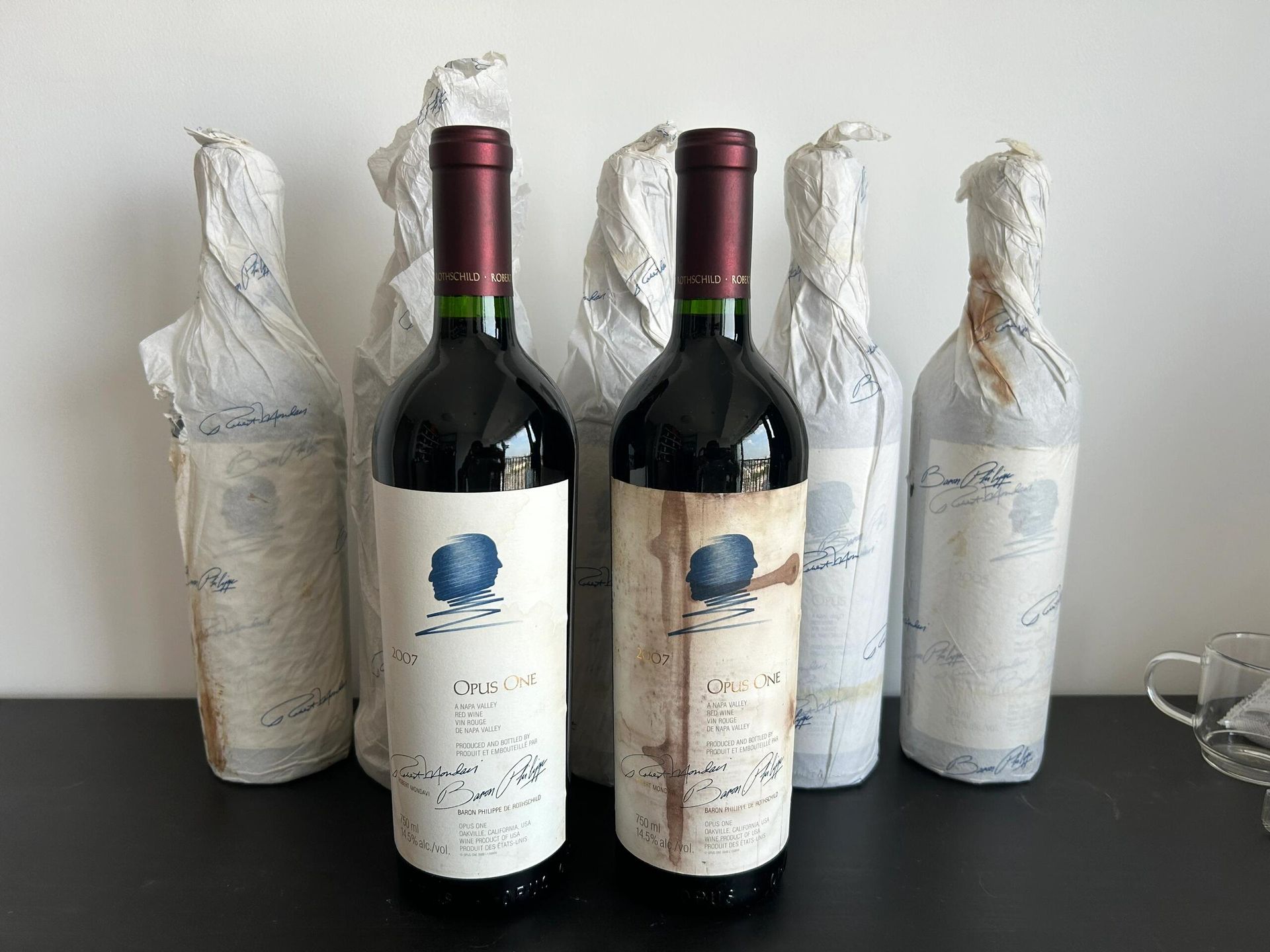 紅酒漏酒液位及瓶口 WhatsApp 傳相估價示意