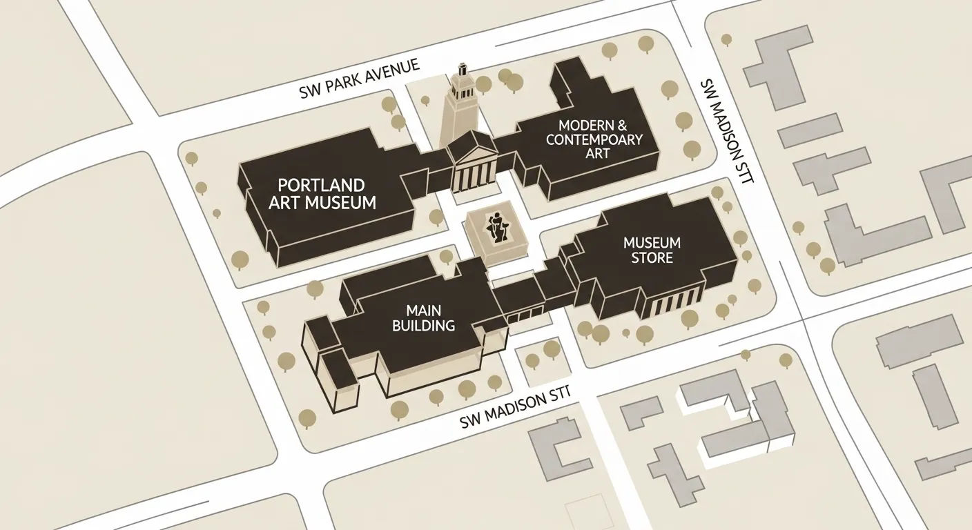 Portland Art Museum map