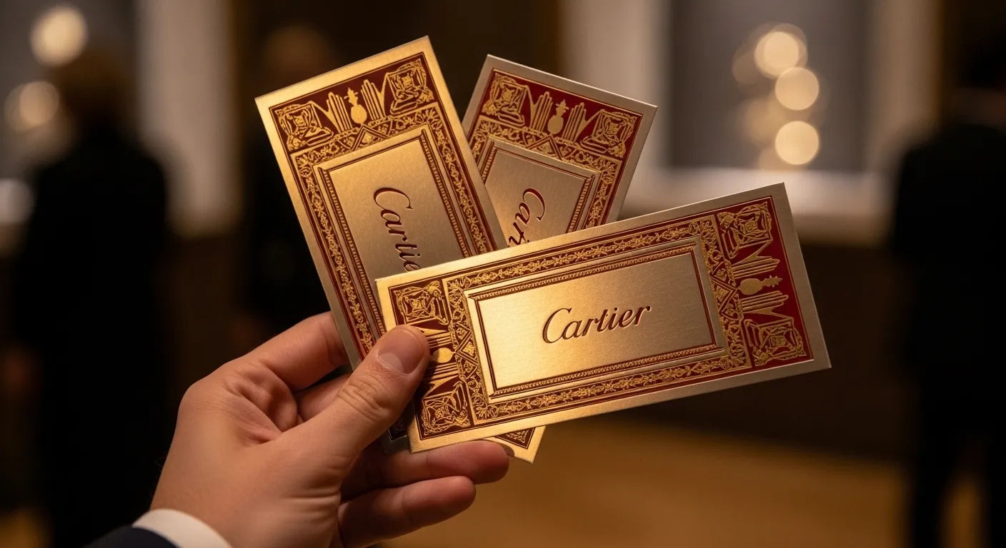 V and a Cartier exhibition tickets