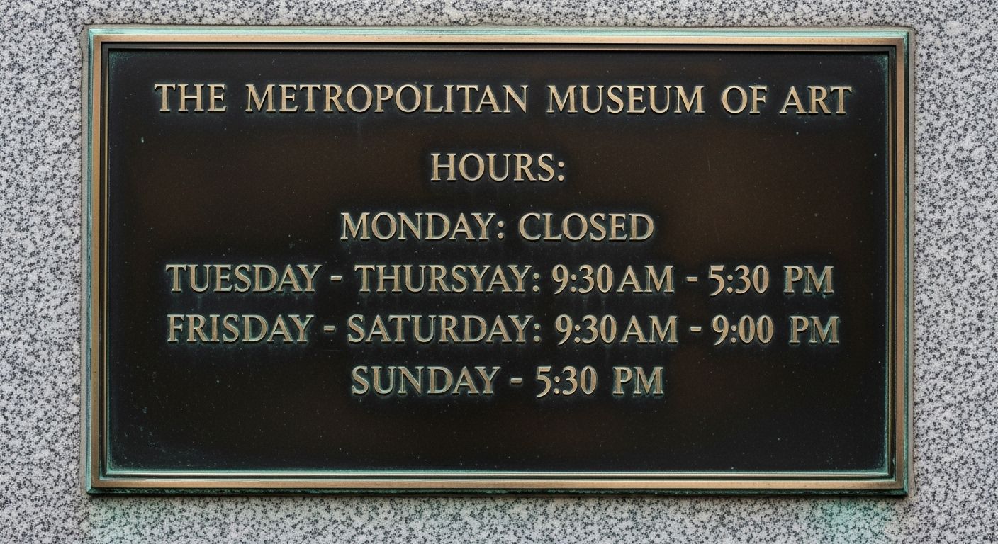 the metropolitan museum hours