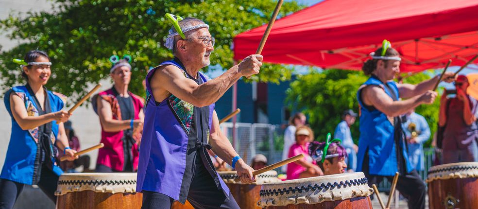 Seattle Kokon Taiko - Yeslar Terrace Park 2023 Photo by Dylan Lockard